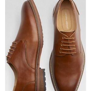 Joseph abboud plain tan oxford dress shoes